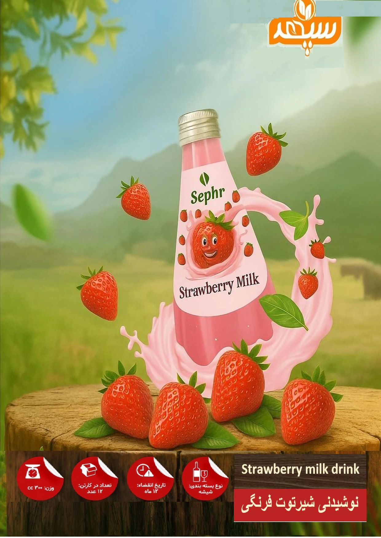 نوشیدنی شیرتوت فرنگی